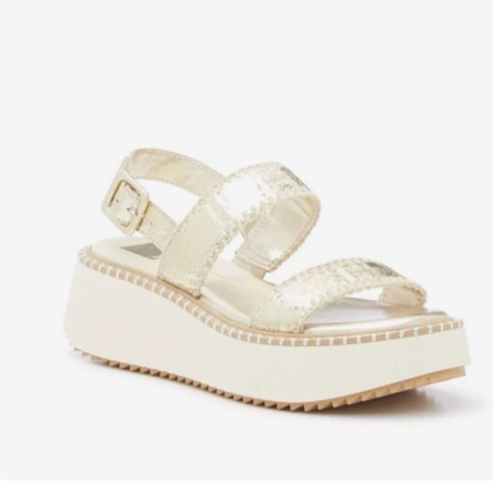 Dolce Vita Gold Platform Sandals